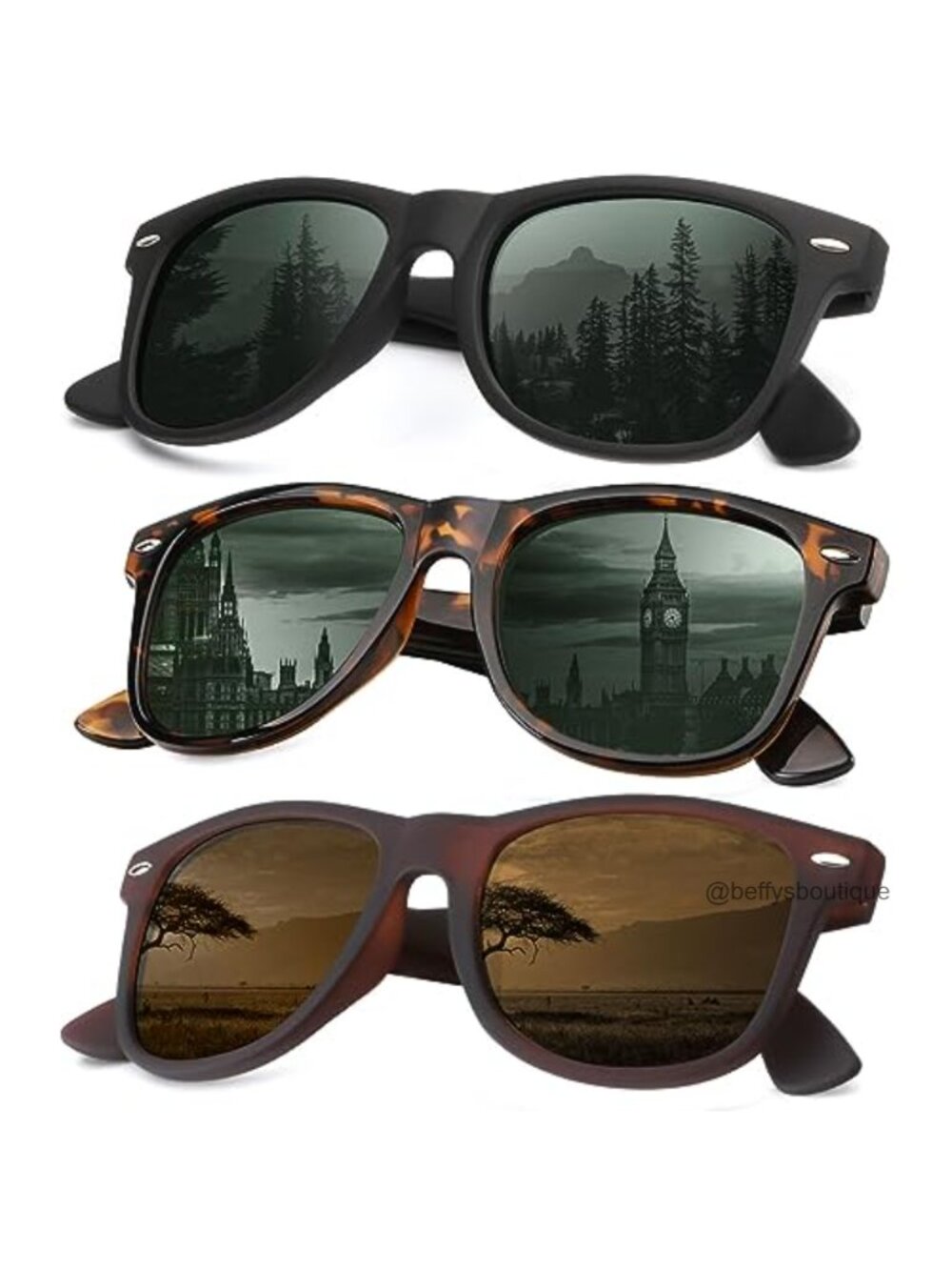 KALIYADI Polarized Sunglasses Unisex Rectangular Wrap UV Protection Driving